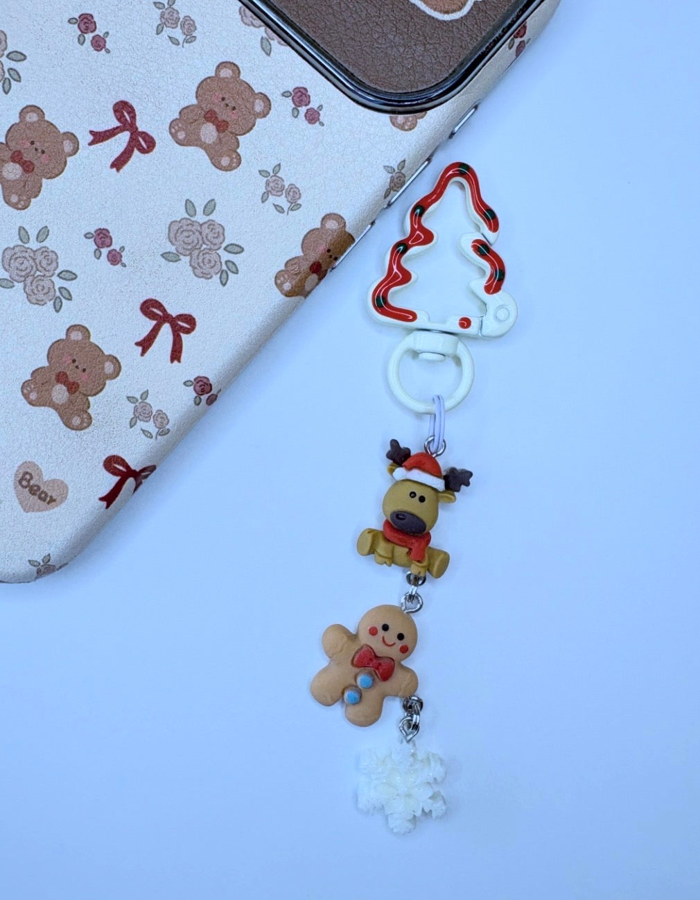 Ciondolo Kawaii Natale Renna & Gingerbread – Charm Multiuso🎄
