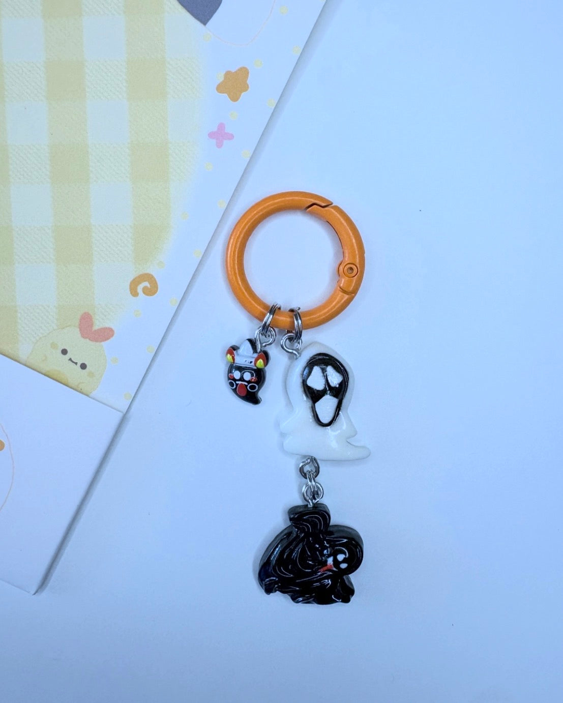👻Ciondolo Kawaii Halloween Ghost & Black Bunny – Charm Multiuso