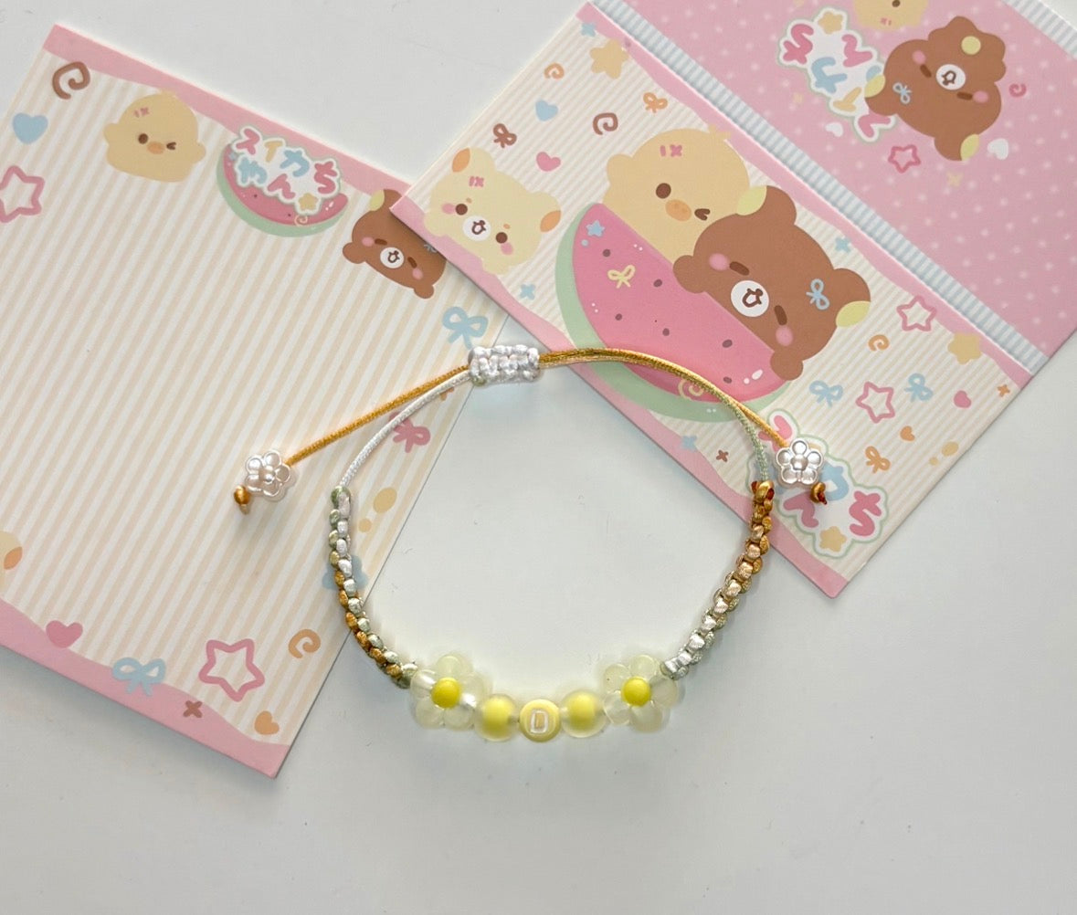 Braccialetto Kawaii con Iniziale D 💛