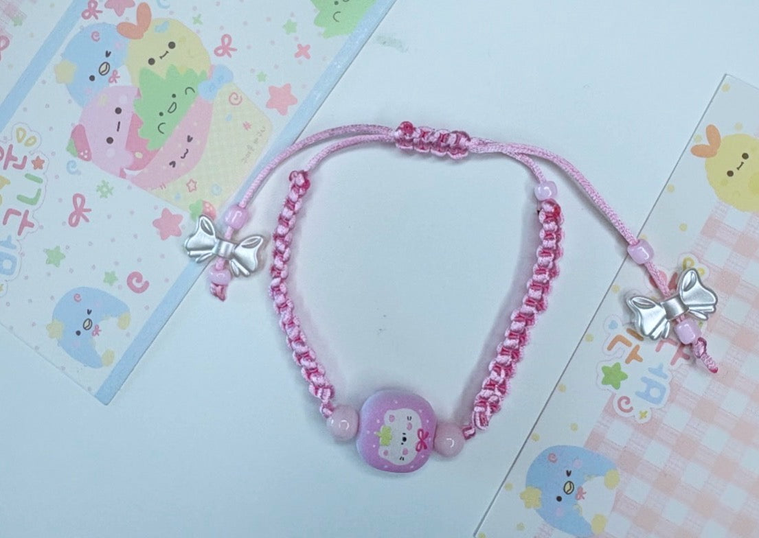 Braccialetto Kawaii Rosa Regolabile