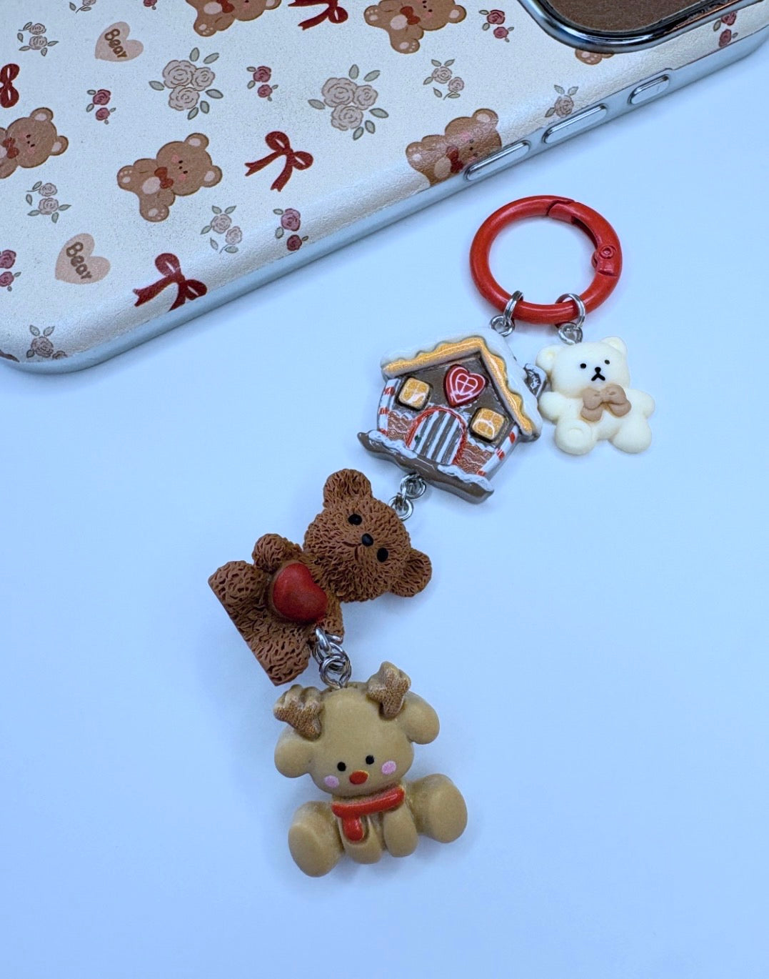 🎄🧸Ciondolo Kawaii Natale Teddy & Renna – Charm Multiuso