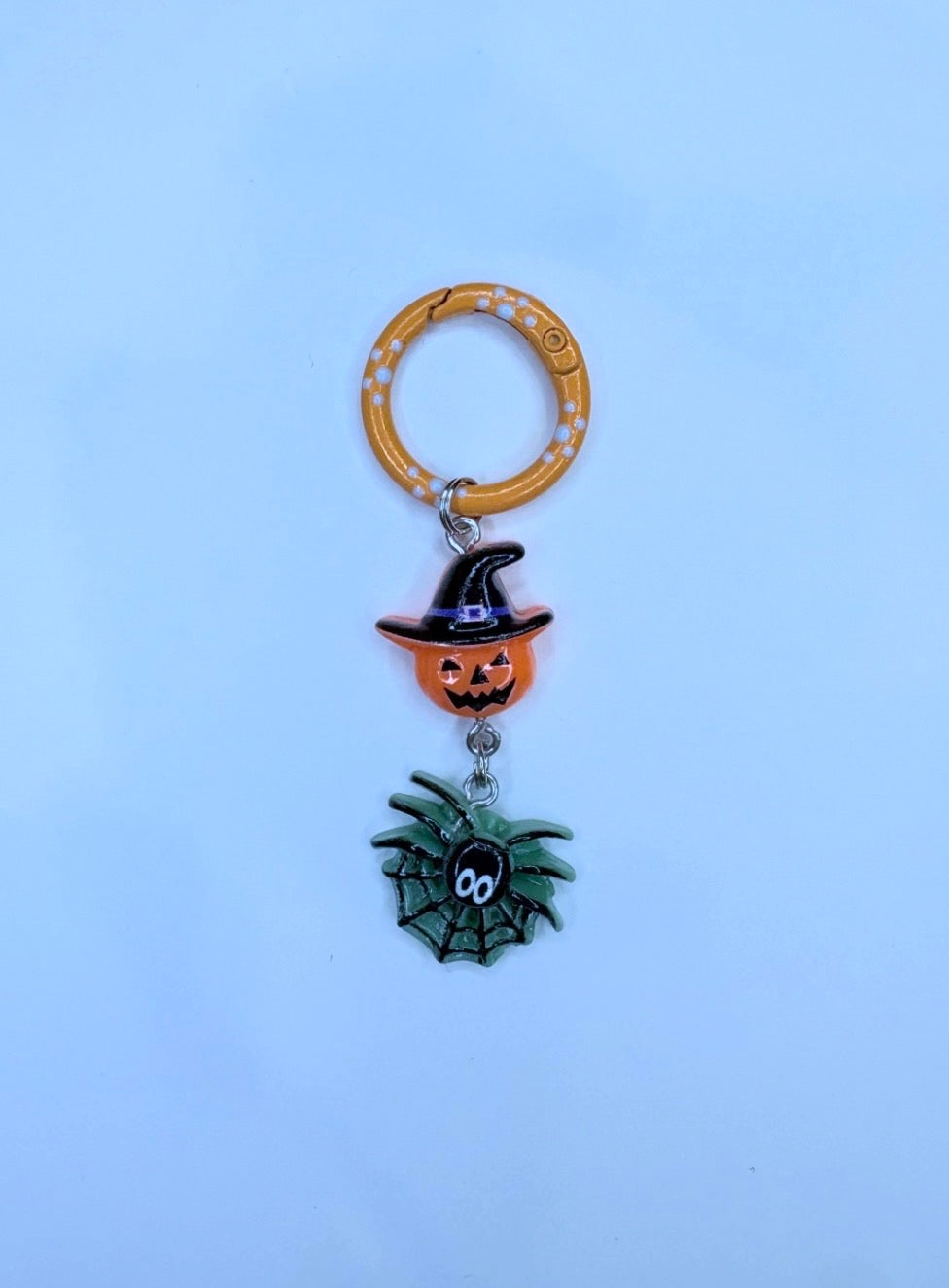 🕷️Ciondolo Kawaii Halloween Zucca Streghetta & Ragno – Charm Multiuso