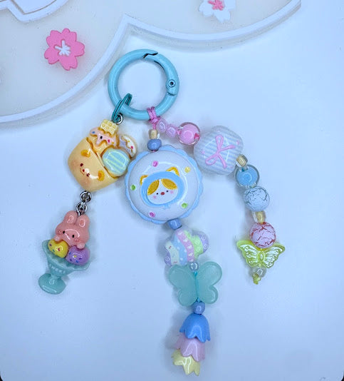 Ciondolo Kawaii lungo pastello multicolore - Charm multiuso fatto a mano