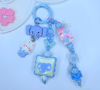 Ciondolo Kawaii Azzurro con Elefantino - Charm Multiuso Fatto a Mano